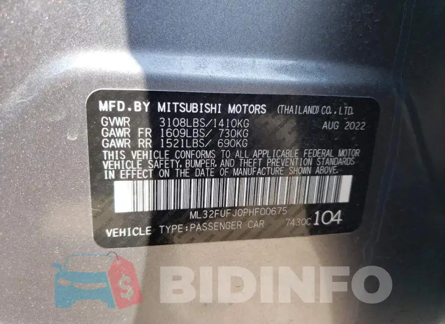 ML32FUFJ0PHF00675 Photo# 12