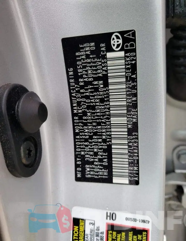 5YFBURHE7HP661155 Photo# 13