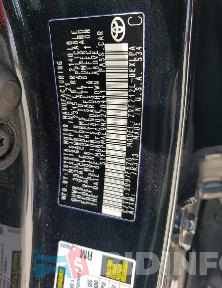 5YFEPMAE9MP270441 Photo# 12