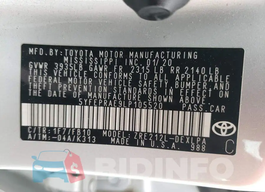 5YFEPRAE9LP105520 Photo# 13