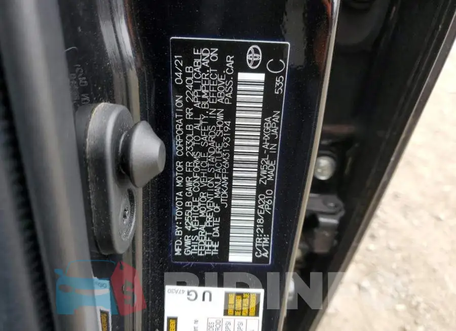 JTDKAMFP6M3193194 Photo# 12