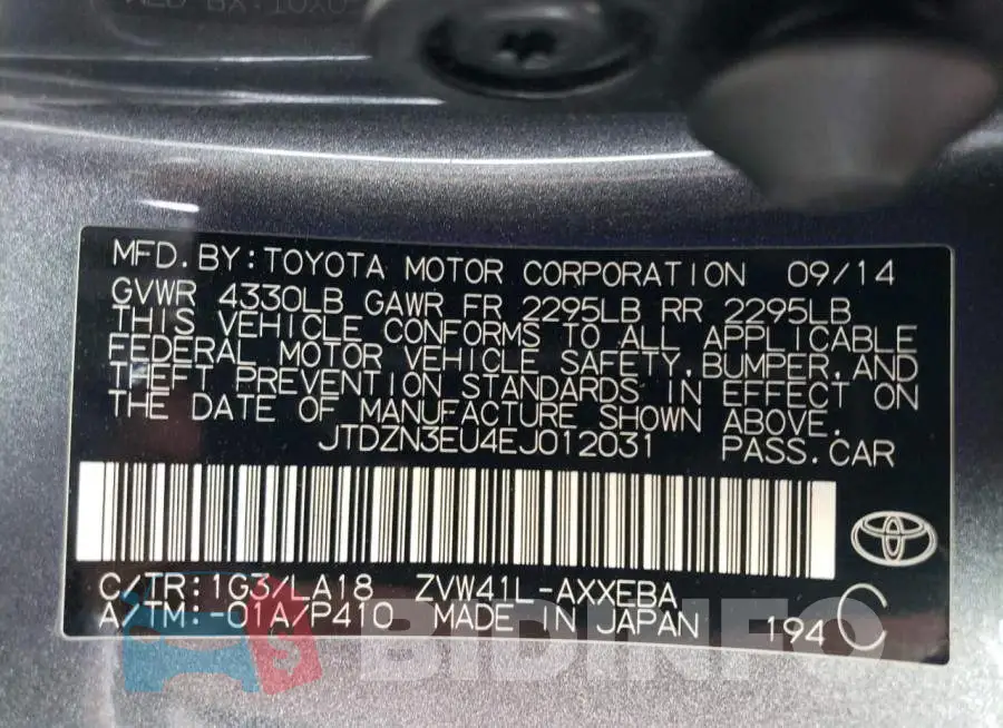 JTDZN3EU4EJ012031 Photo# 12