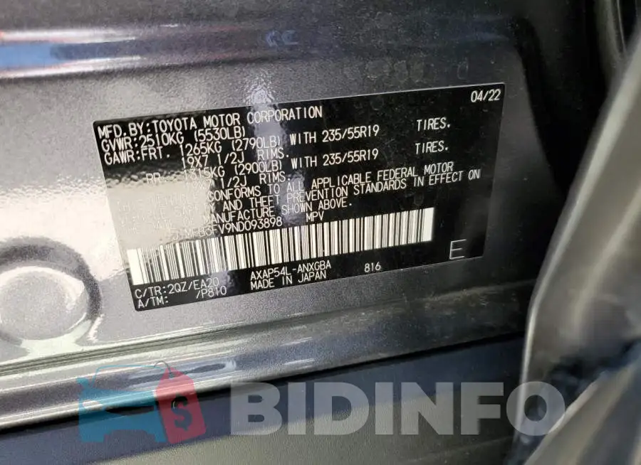 JTMFB3FV9ND093898 Photo# 12