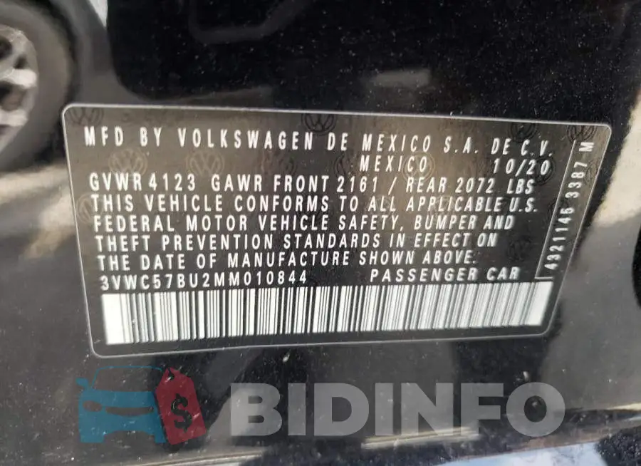 3VWC57BU2MM010844 Photo# 13