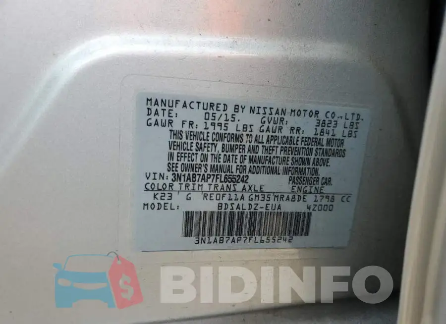 3N1AB7AP7FL655242 Photo# 12
