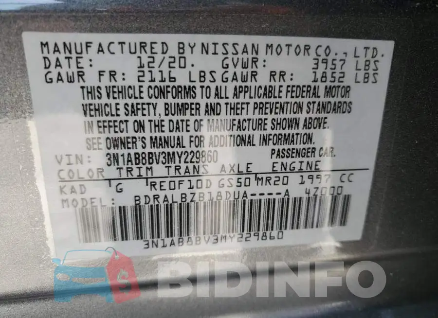 3N1AB8BV3MY229860 Photo# 12