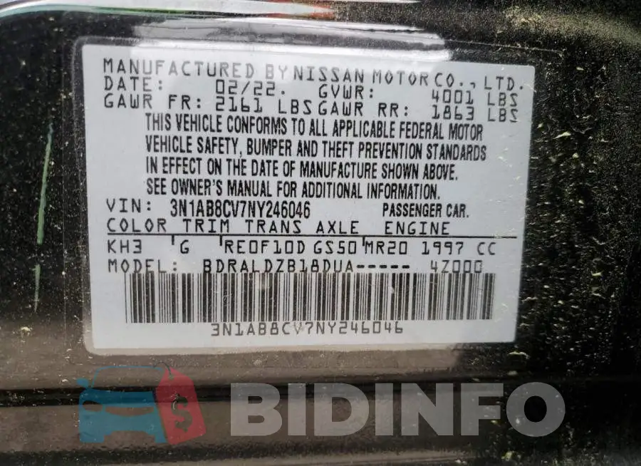 3N1AB8CV7NY246046 Photo# 12