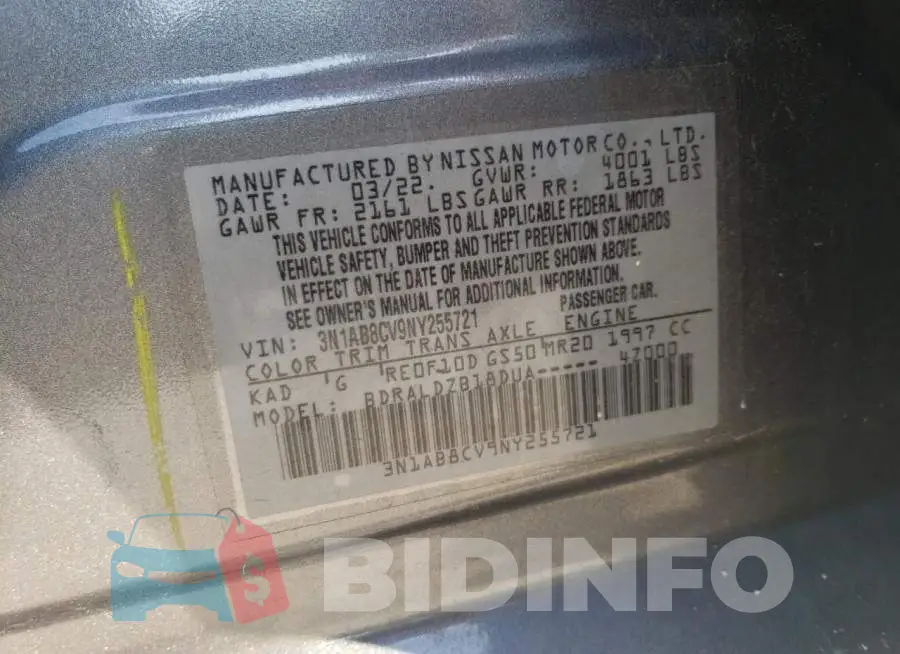 3N1AB8CV9NY255721 Photo# 13