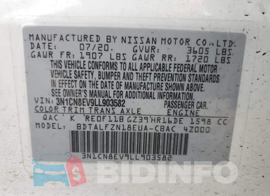 3N1CN8EV9LL903582 Photo# 13