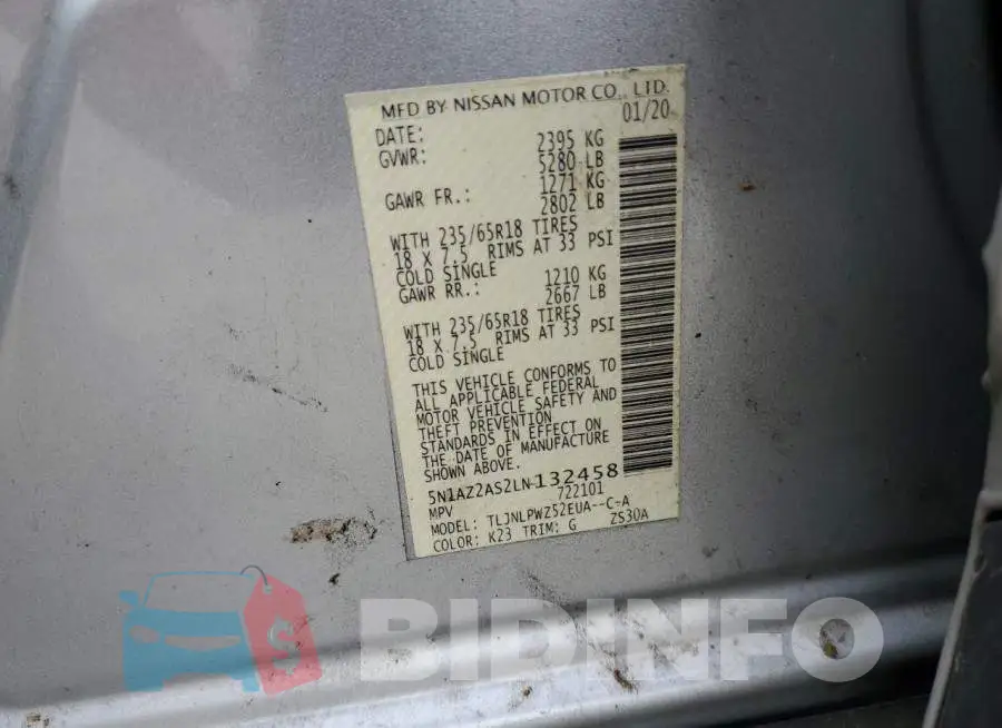 5N1AZ2AS2LN132458 Photo# 12