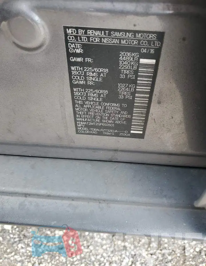 KNMAT2MT2GP692601 Photo# 13