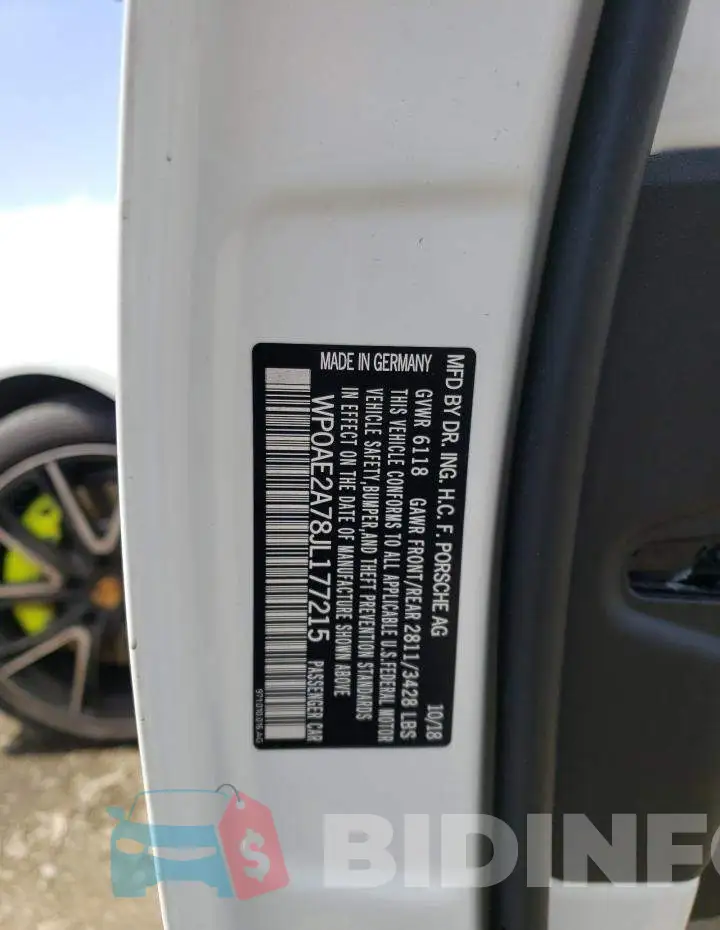WP0AE2A78JL177215 Photo# 12