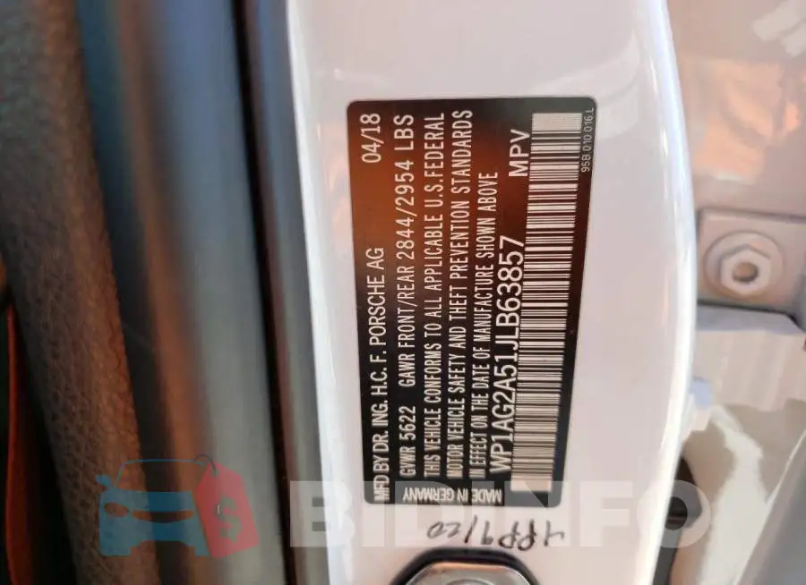 WP1AG2A51JLB63857 Photo# 13