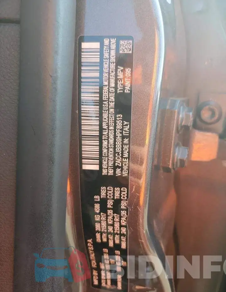 ZACCJBBB9HPF89513 Photo# 12