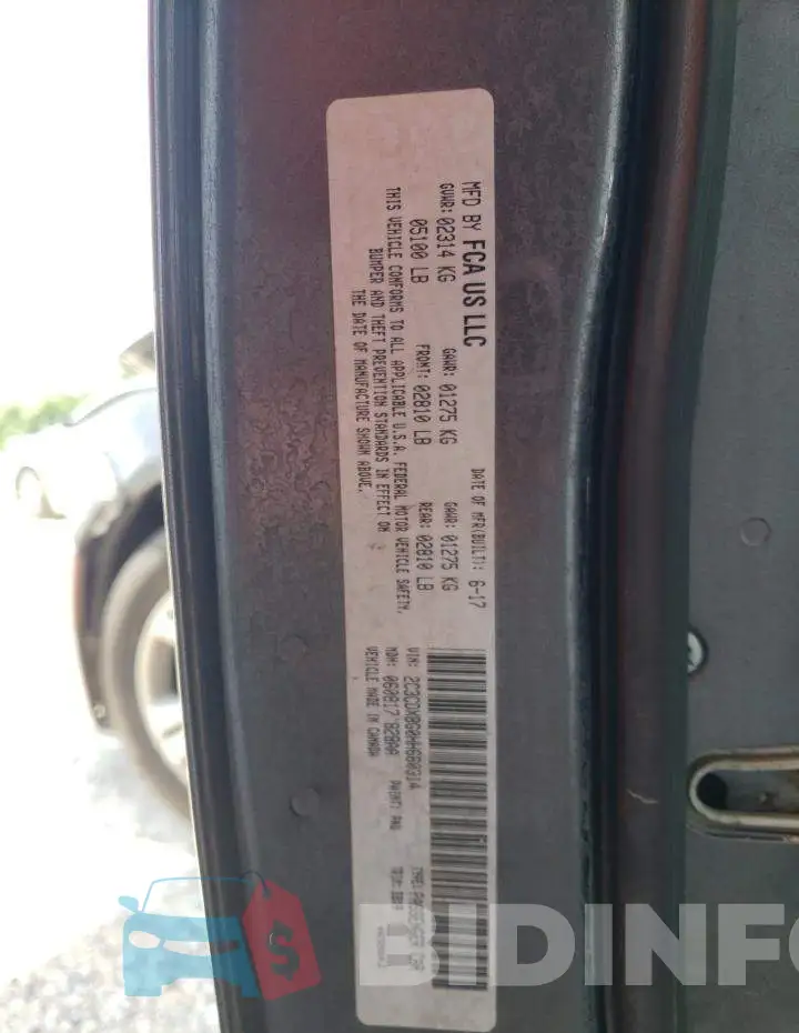 2C3CDXBG0HH660314 Photo# 13