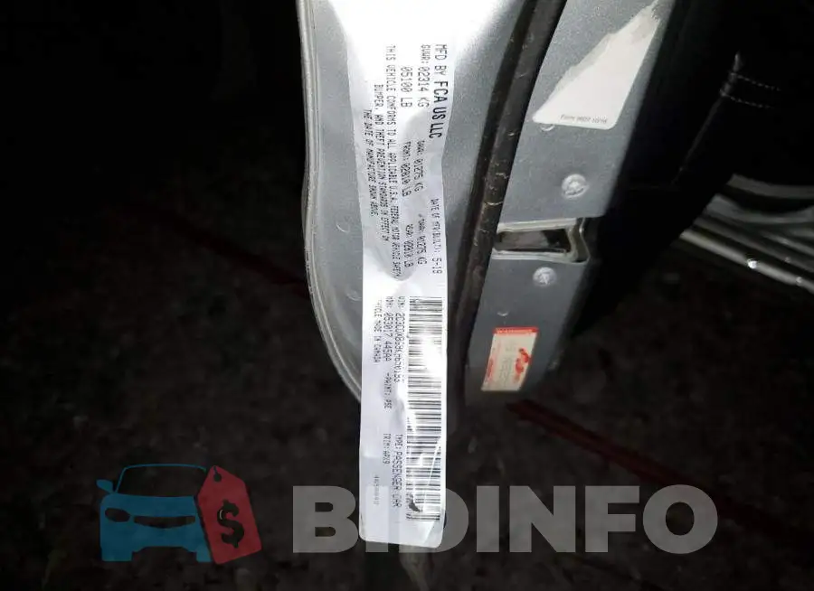 2C3CDXBG9KH650193 Photo# 12