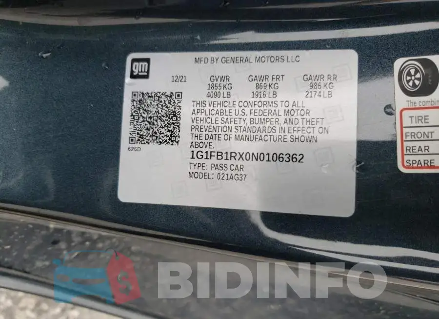 1G1FB1RX0N0106362 Photo# 12
