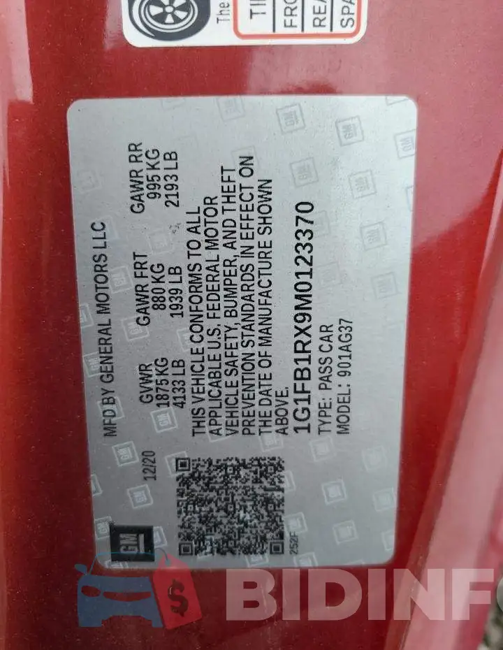 1G1FB1RX9M0123370 Photo# 12