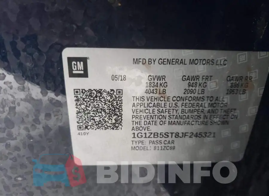 1G1ZB5ST8JF245321 Photo# 12