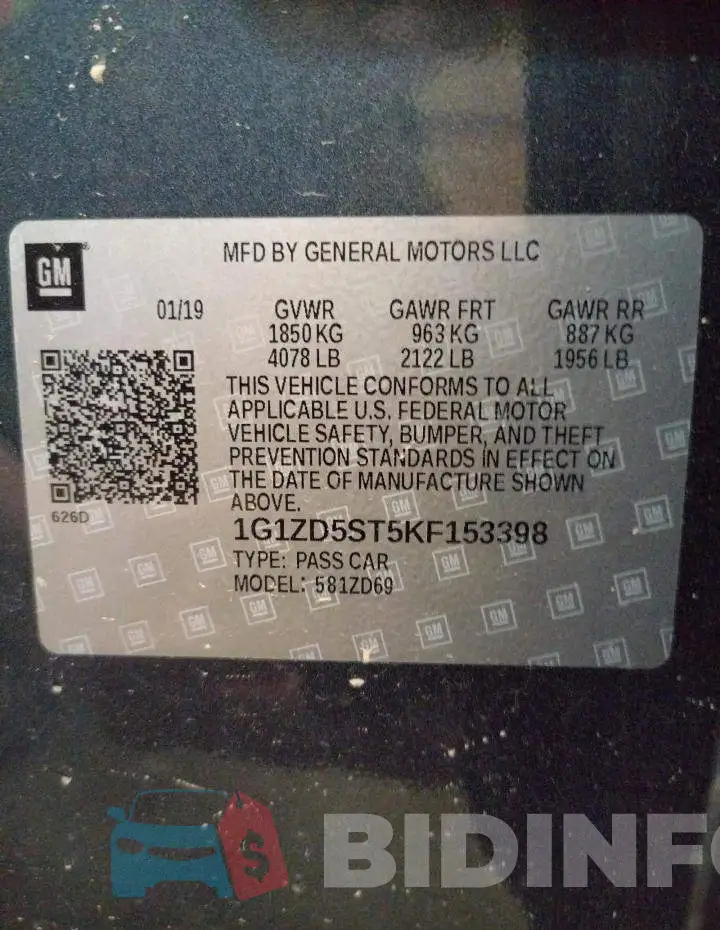 1G1ZD5ST5KF153398 Photo# 12