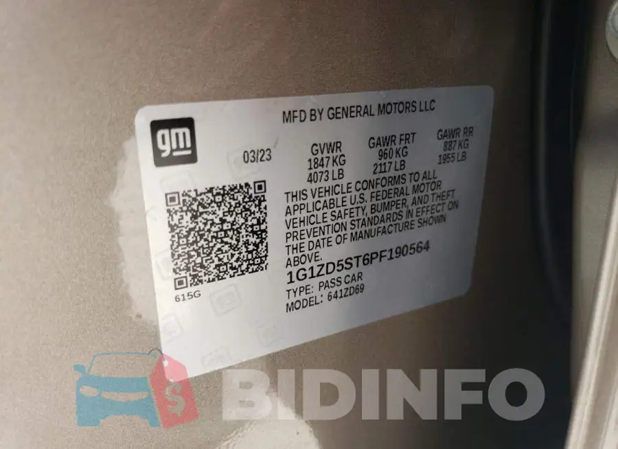 1G1ZD5ST6PF190564 Photo# 12