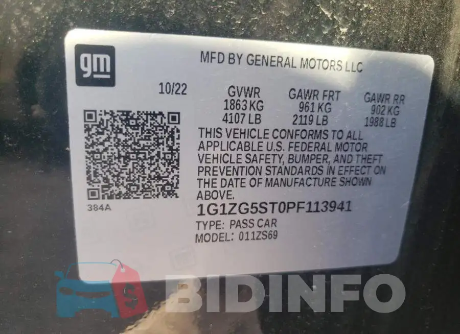 1G1ZG5ST0PF113941 Photo# 12