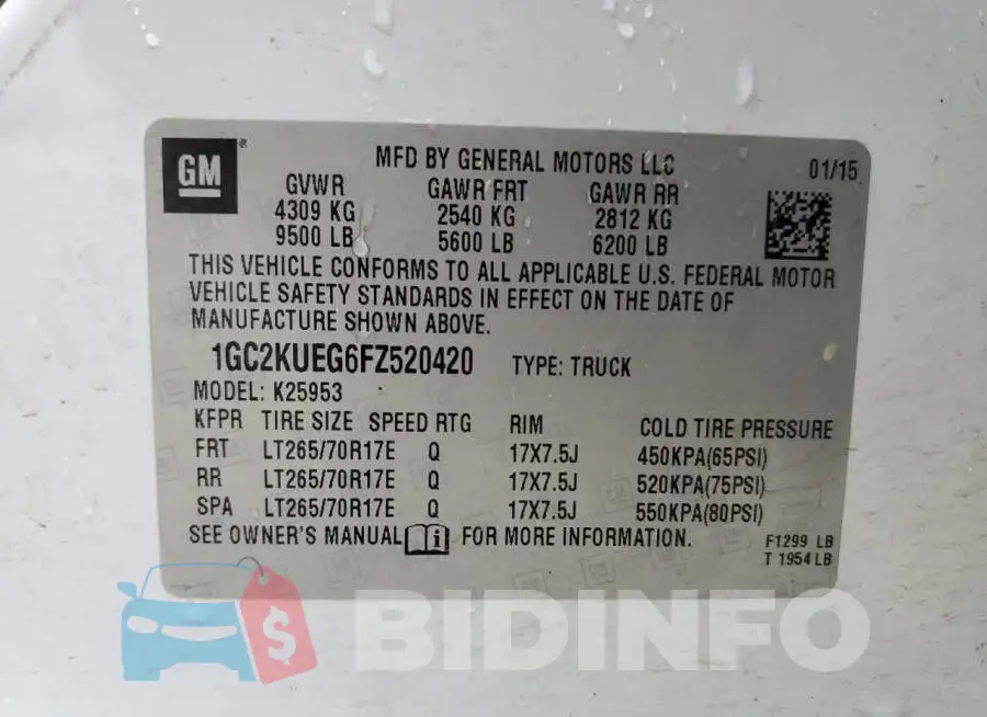 1GC2KUEG6FZ520420 Photo# 12