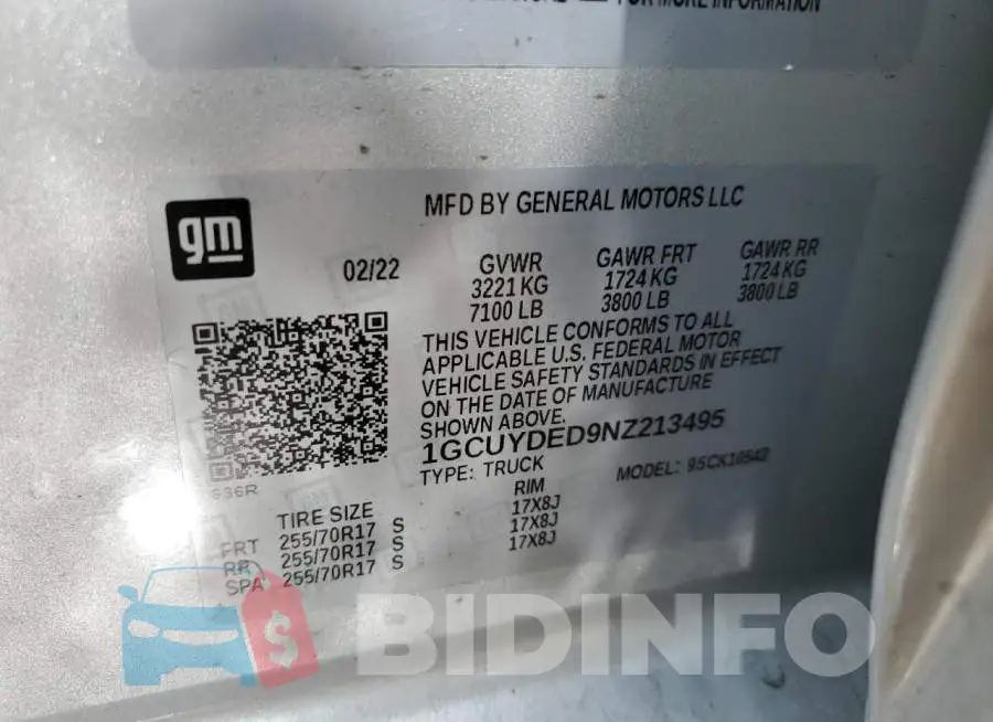 1GCUYDED9NZ213495 Photo# 12