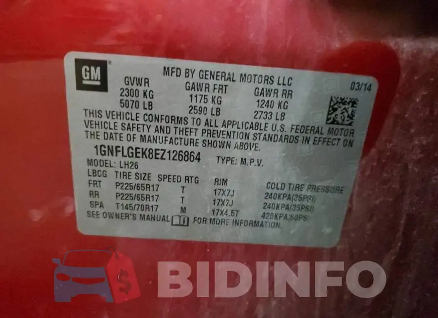 1GNFLGEK8EZ126864 Photo# 13