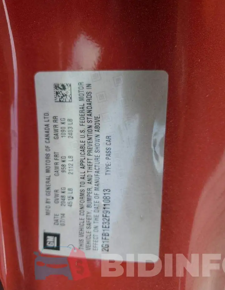 2G1FB1E32F9110813 Photo# 13