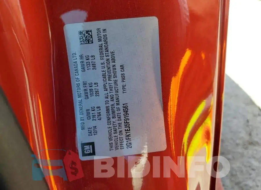 2G1FK1EJ5F9194561 Photo# 13