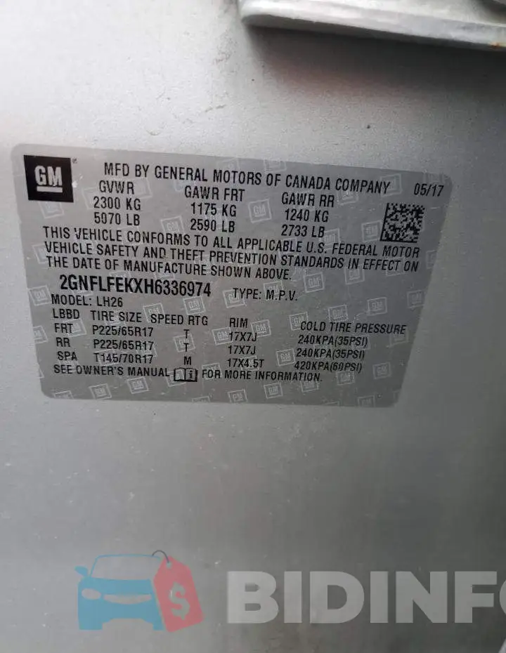 2GNFLFEKXH6336974 Photo# 14