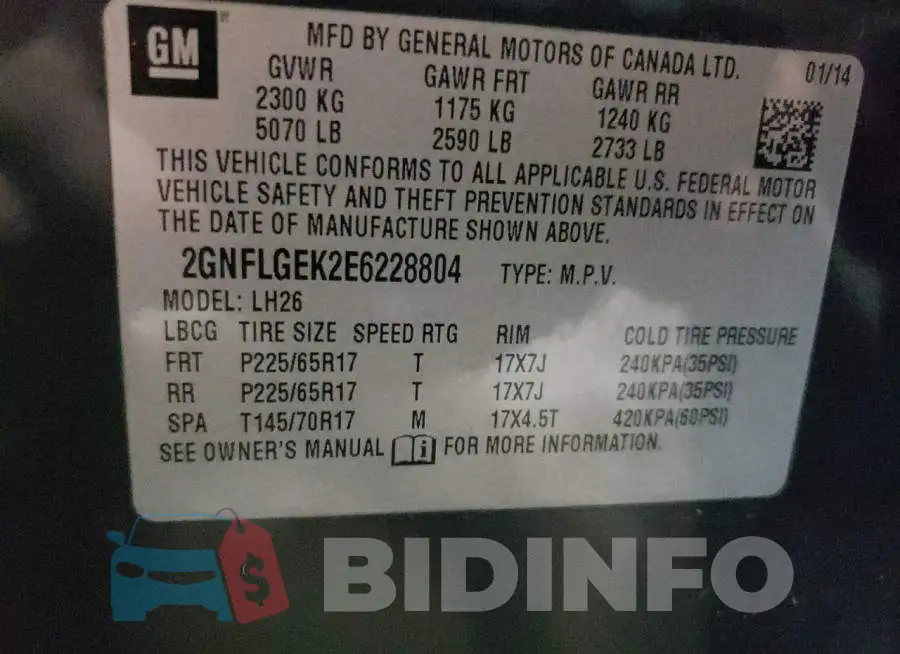 2GNFLGEK2E6228804 Photo# 13