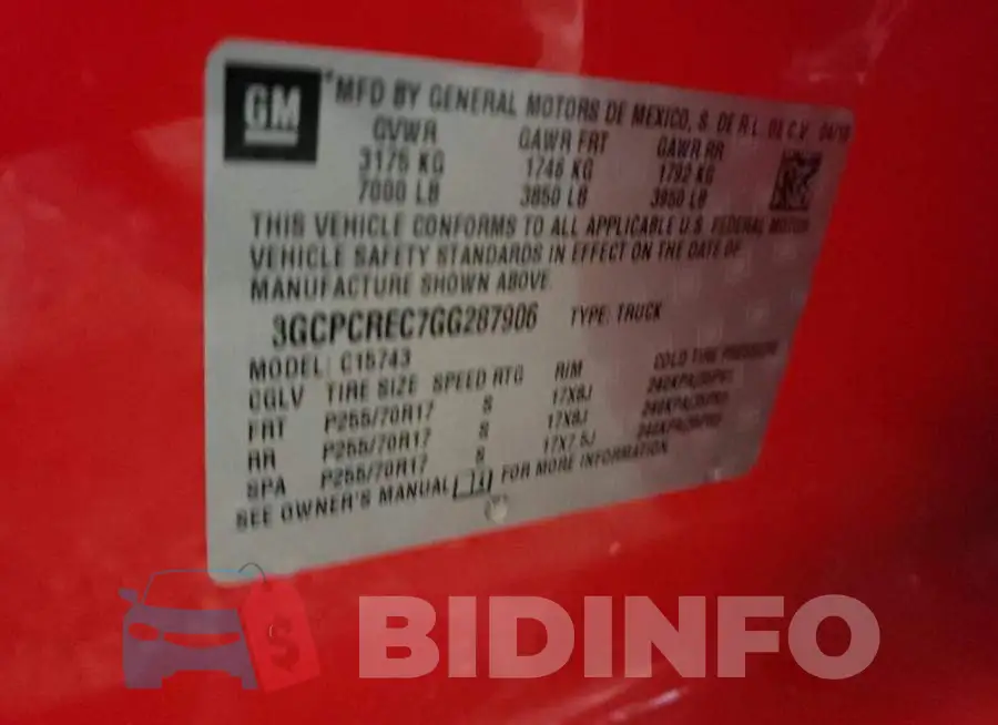 3GCPCREC7GG287906 Photo# 12