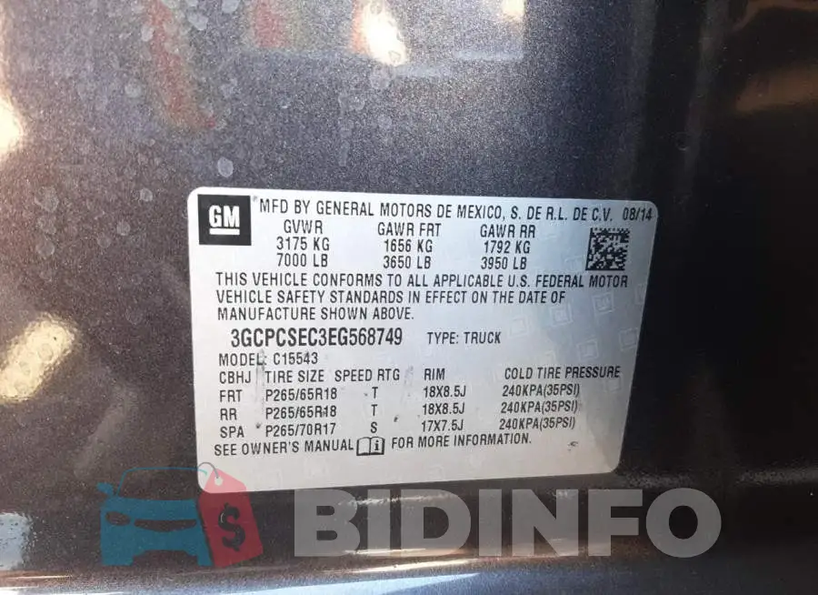 3GCPCSEC3EG568749 Photo# 10