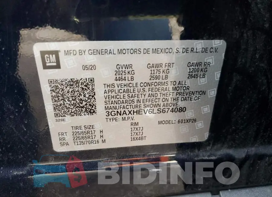 3GNAXHEV6LS674080 Photo# 13