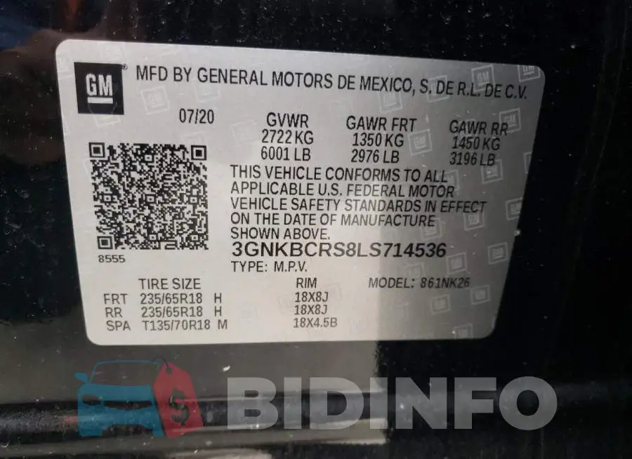 3GNKBCRS8LS714536 Photo# 13