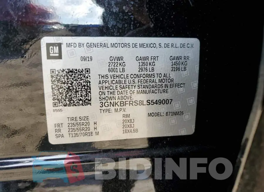 3GNKBFRS8LS549007 Photo# 14