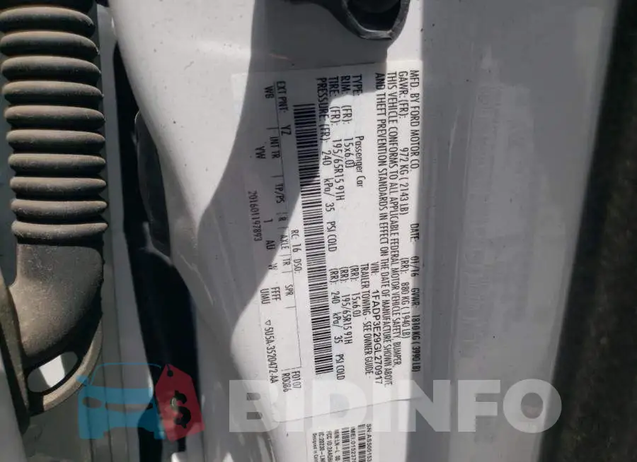 1FADP3E29GL270917 Photo# 12
