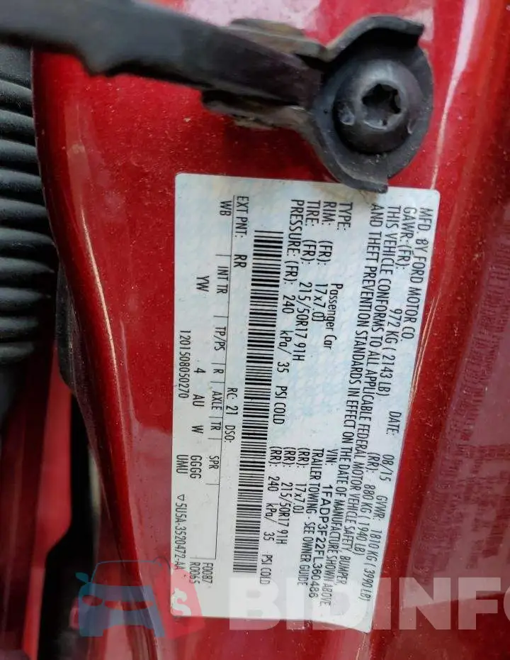 1FADP3F22FL360486 Photo# 12