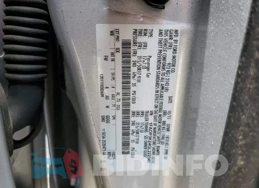 1FADP3K24GL222343 Photo# 12