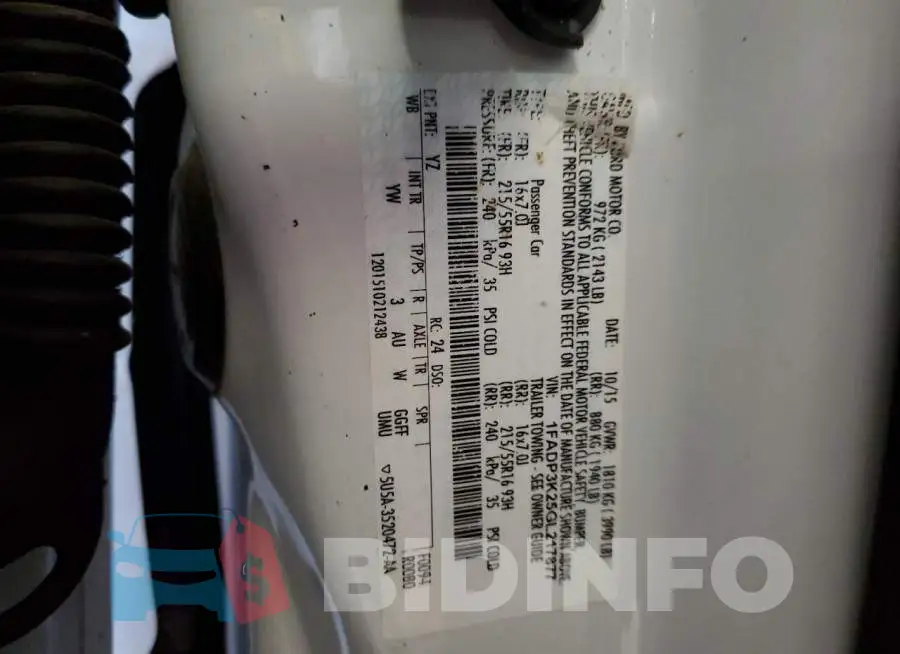 1FADP3K25GL217877 Photo# 12