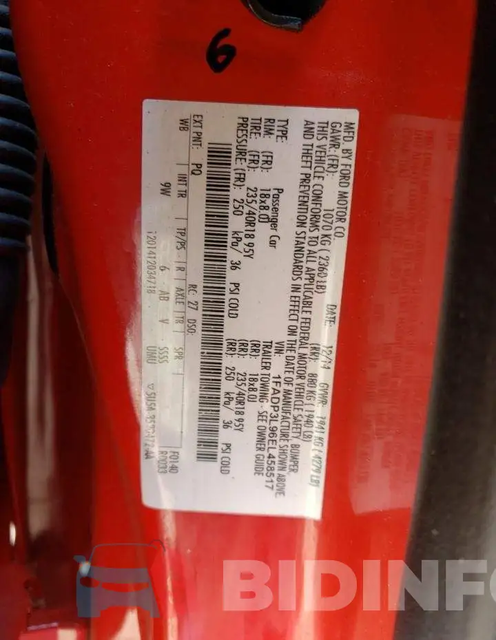 1FADP3L96EL458517 Photo# 12