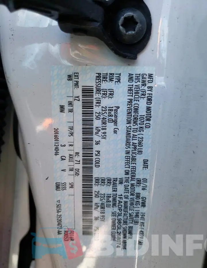 1FADP3L98GL268074 Photo# 12