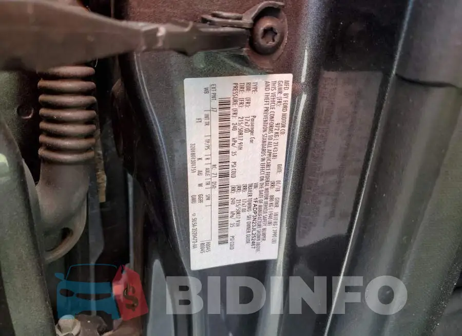 1FADP3N23JL252467 Photo# 12
