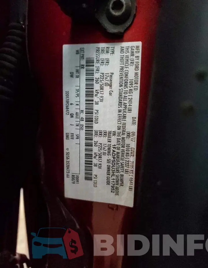 1FADP5DU3HL117952 Photo# 13