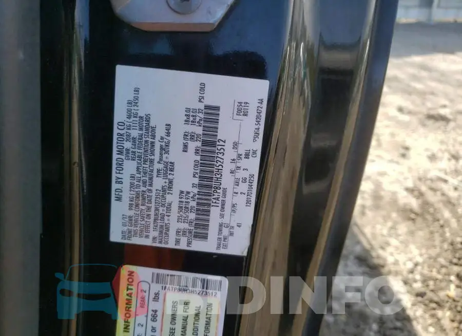 1FATP8UH3H5273512 Photo# 12
