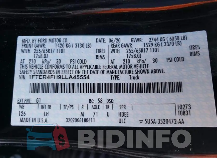 1FTER4FH9LLA45554 Photo# 10