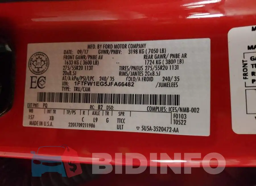 1FTFW1EG5JFA66482 Photo# 12