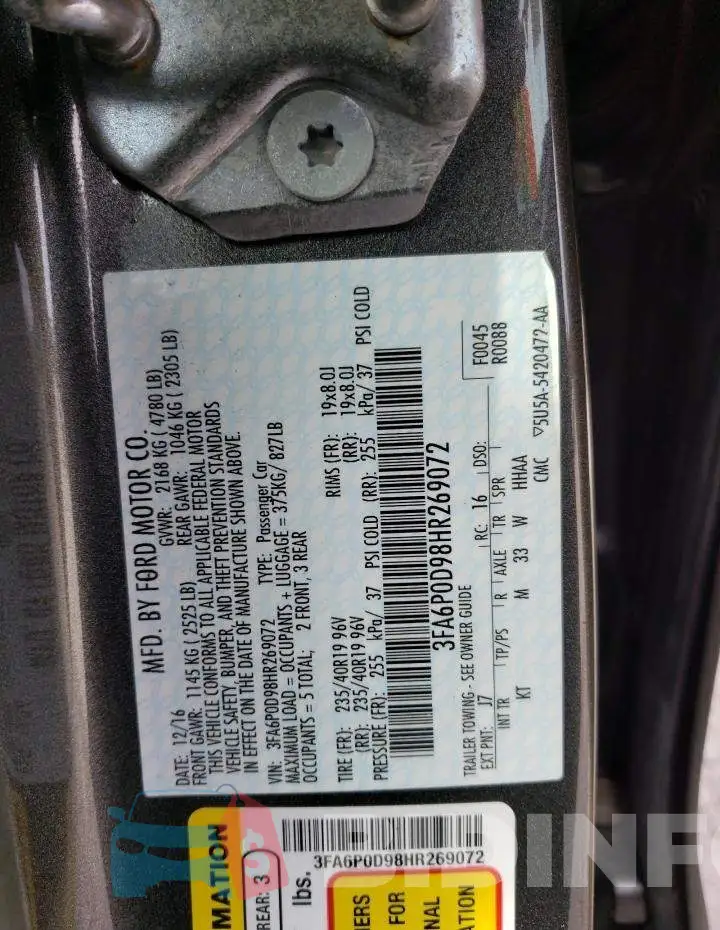 3FA6P0D98HR269072 Photo# 12